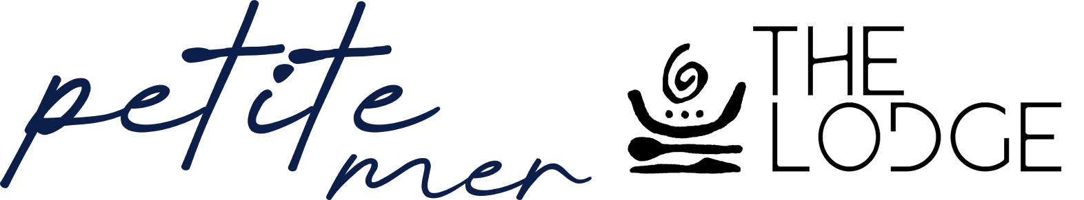 Logo petite mer und Logo The Lodge