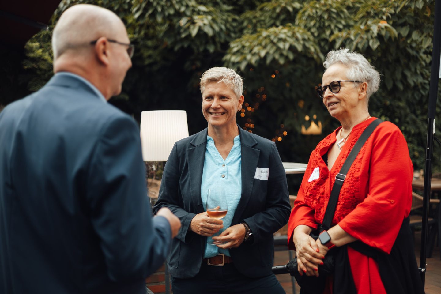 Gespräche beim Sommerfest vom Müritz Connect mit Werner Deil